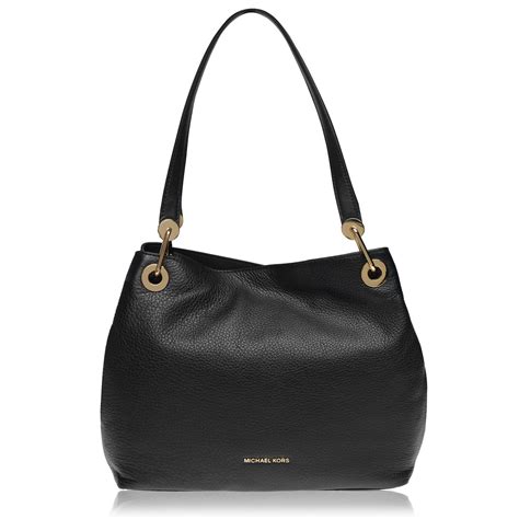 michael kors raven pebble leather tote black|Michael Kors raven handbag.